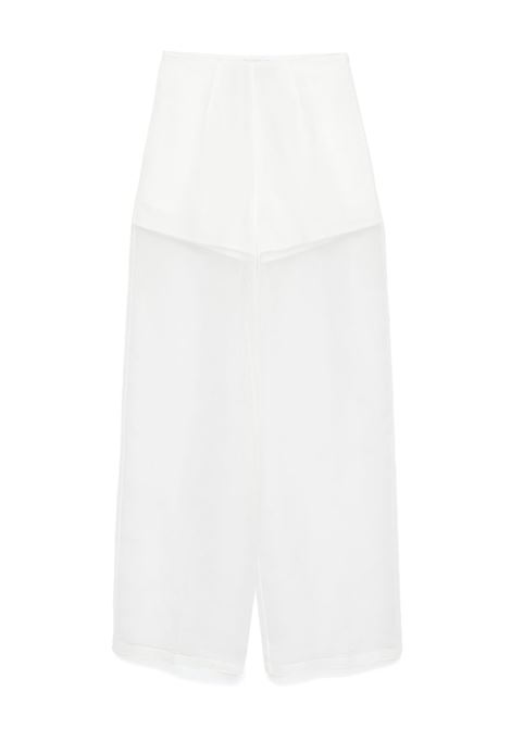 Pantaloni a palazzo semi trasparenti in bianco Forte forte - donna FORTE FORTE | 138210006